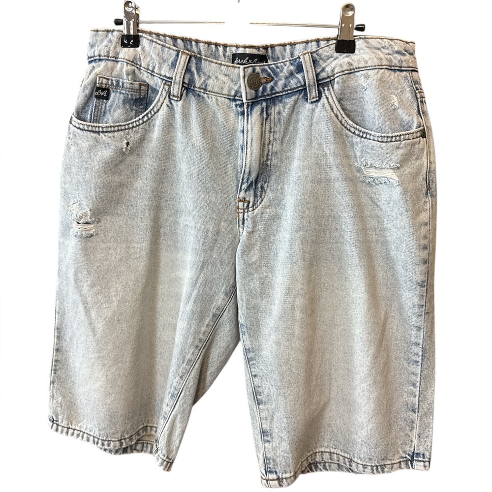 DEREK HEART | Light Blue Denim Shorts